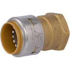 SharkBite Max Female Adapter, 1 in Push-to-Connect x 1 in FNPT, Brass Plumbing Fitting, UR094A