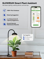 GLOWRIUM Smart Grow Lights for Indoor Plants,Full Spectrum Desk Plant Light