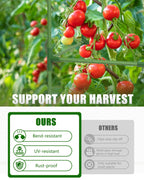 3 Pack 47 Inch Heavy Duty Height Adjustable Square Tomato Cage