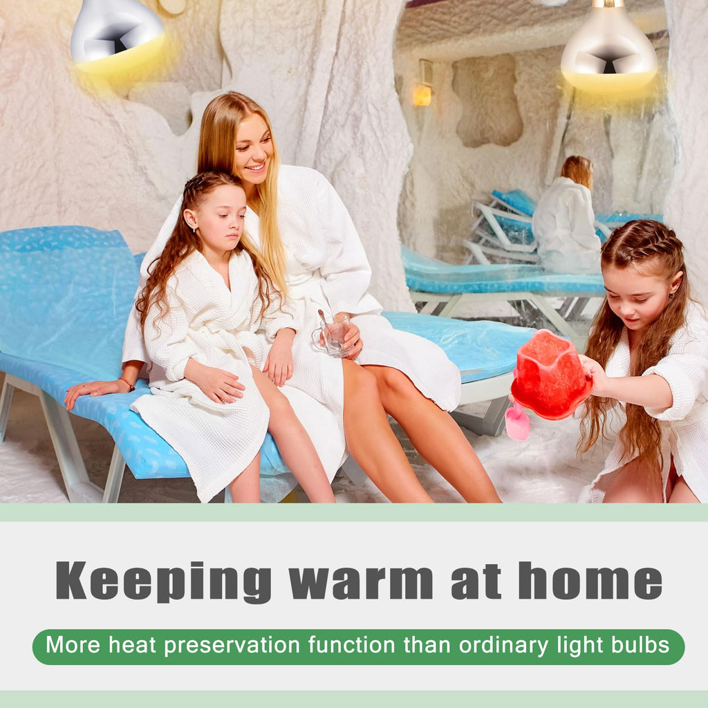 VIHOSE 4 Pack 150 Watt Heat Lamp 120v R40 Heat Lamp Bulbs Glass Incandescent Light Bulbs Incandescent Heating Lightbulbs for Reptiles Chicks Food Puppies Bathroom, Use E26 Base (Silver)
