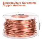 Electroculture Gardening Antenna, 65 Feet Pure Copper Wire Electroculture Garden Stake Copper Rod Coil Bare 16 Gauge 99.9% Soft for Growing Plants and Vegetables