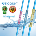 TICONN Blue 200PCS Heat Shrink Butt Wire Connector Kit, Insulated Waterproof Electrical Wire Crimp Terminals Butt Splice for Marine Automotive (Blue 200PCS)