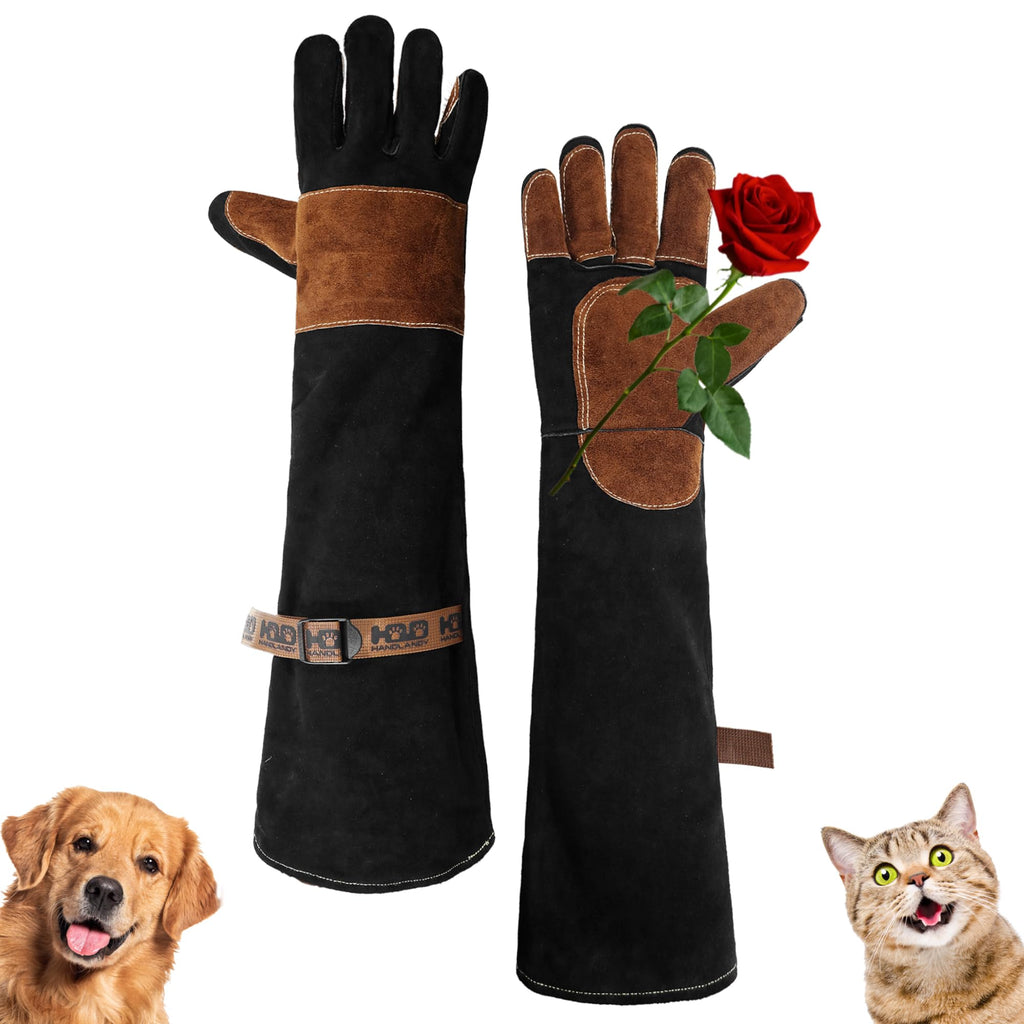 HANDLANDY 24 Inches Animal Handling Gloves, Bite Proof for Cat Dog Handling