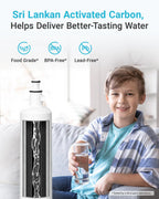 AQUA CREST AQF-FF19C Replacement for GE® RPWFE®, RPWF (with CHIP) Refrigerator Water Filter, Compatible with GYE22HMKES, GYS22GMNES, GYE22HBLTS, DFE28JSKSS, GFE28HMHES, GNE29GYNFS, GFE28GYNFS