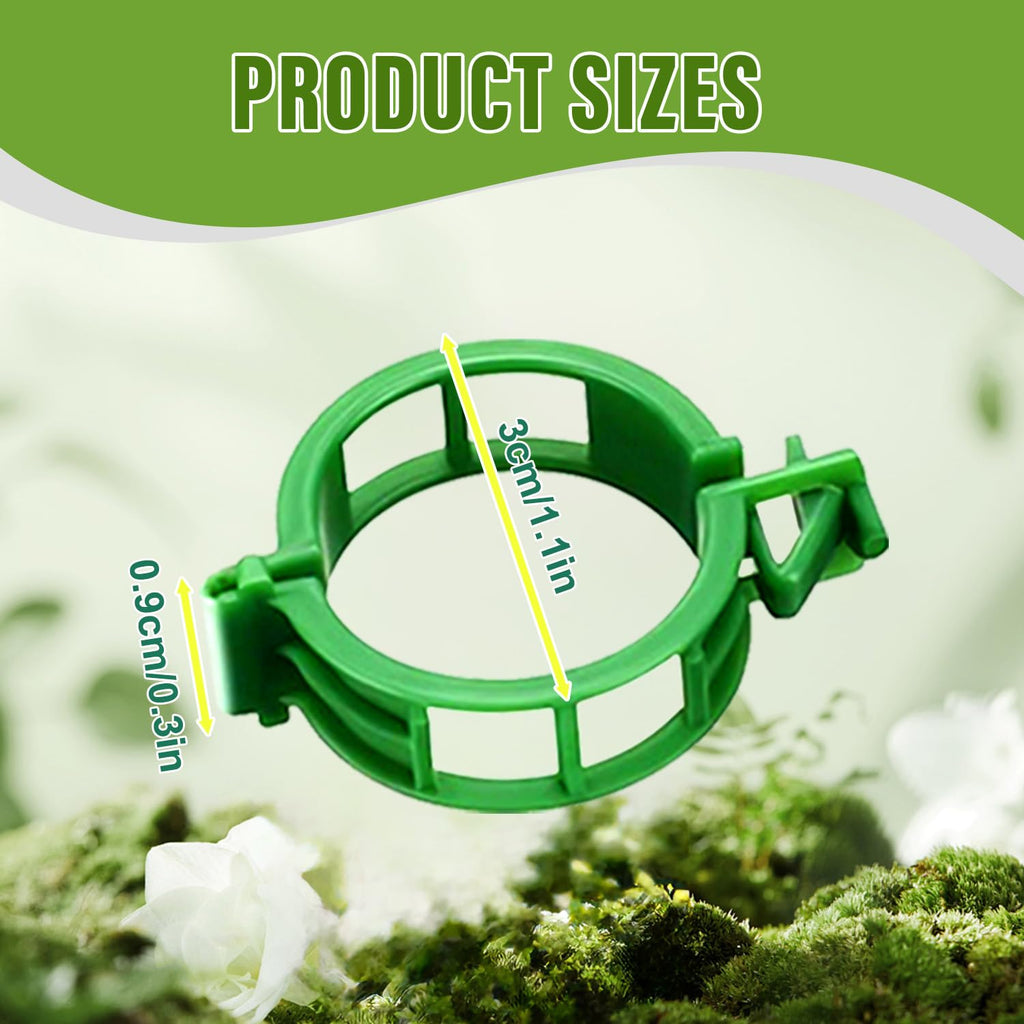 Secured Plastic Plant Clip, 2026 Upgrade Plant Fixing Clips for Climbing Plants Plastic Support for Garden,Reusable Plastic Trellis Clips Tomato Grape Vine Vegetables Plant Fixing Clips (100, White)