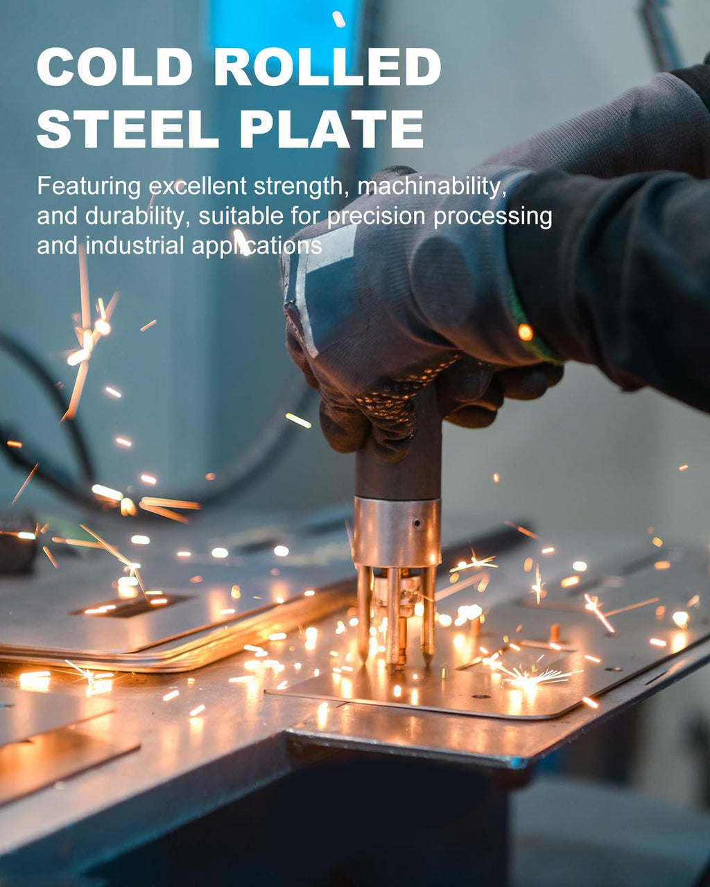 WENHUALI 2 Pcs 16 Gauge Steel Sheets Metal Cold Rolled Steel Plate, 12" x 8" Weldable Metal Sheet for DIY Craft Projects, Industrial, Professional