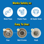 ComStar Pure Lye 2 lb - Unique Sodium Hydroxide Beads | Drain Opener & Soap Making | Biodegradable, Eco-Friendly (30-504)
