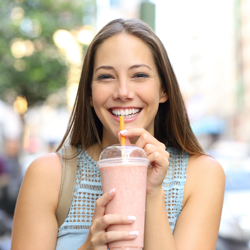 Tomnk 300 Pack Smoothie Straws, 10.3 Inches Straws Disposable, Drinking Straws Disposable in Assorted Bright Colors