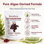 glowdrop NuvaPure Astaxanthin with MCT Oil, 12mg Per Serving, Astaxanthin from Microalgae, Antioxidant Supplement for Daily Wellness, 120 Softgels