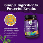 Pure Magnesium Glycinate Supplement 400mg Per Serving - Vegan High Absorption Chelated Magnesium Capsules for Women & Men with Elemental 400mg for Mood Sleep and Relaxation Support - 240 Count