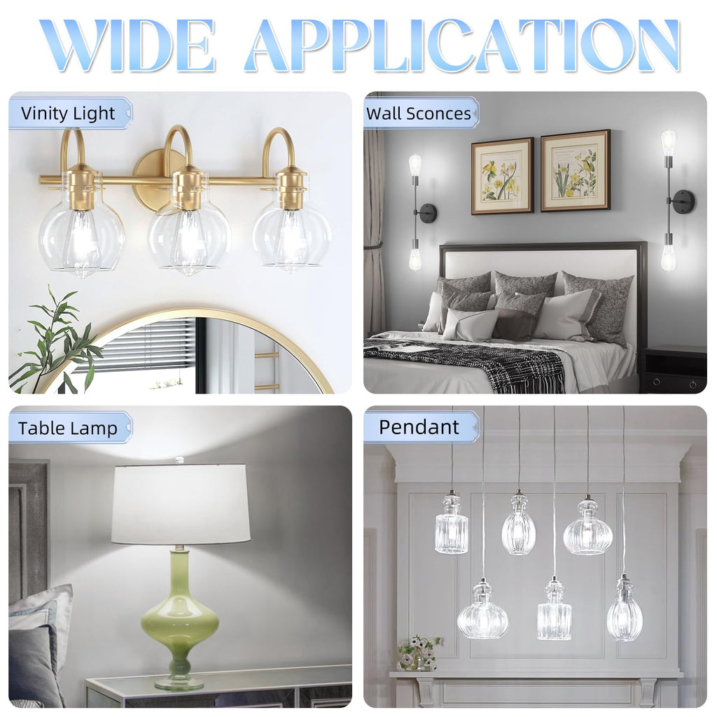 GvvooHome Edison Bulbs E26 LED Bulb 60 watt Equivalent 4000K Daylight White