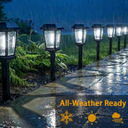 DOESLAG 10 Pack Solar Pathway Lights Outdoor, Auto On/Off LED Solar Garden Lights, Decorative Landscape Lighting for Path Yard Walkway Driveway
