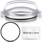 Feekoon Pool Pump Lid and O Ring, Pump Strainer Lid Compatible with Hayward Power-Flo SPX1500D2A, Clear Strainer Cover Replacement, 1 Extra O Ring and Lubricating Grease Included