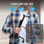 Rehand Quad Canes, Walking Cane for Men & Women with Ergonomic Handle Ever and Graceful 4-Pronged Base for Extra Stability, Foldable, Adjustable Walking Sticks for Right or Left Handed