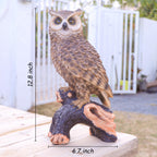 Owl Garden Statue Outdoor, Resin Outdoor Owl Statue, Owl Decoy Yard Decor