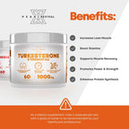 Peak Revival-X Turkesterone & Tongkat Ali Lean Muscle Growth & Recovery + Fadogia Agrestis Muscle Stack for Athletic Performance & Muscle Mass (60 Capsules)