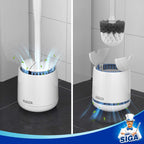 MR.SIGA Toilet Bowl Brush and Holder, Sturdy Long Handle, White, 1 Pack
