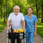 Walker Basket - Foldable Walker Bag with Cup Holder - Fits Folding Walkers - Ideal Walker Accessories for Seniors with Limited Mobility to Carry Water Bottles, Books, Essentials & More
