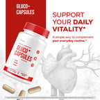 (3 Pack) GlucoCapsules - Official GlucoCapsules Advanced Premium Formula Pills Support Maximum Strength, All Natural Ingredients Vitamins for Overall Health & Wellness, 180 Capsules for 3 Months