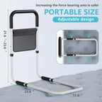 Hopelight Adjustable Bed Rail Support Handle with Storage Pouch, White and Black, Height Assist Safety Guard, Adjustable Bed Assist Rails for Seniors & Patients - Fits All Beds, Tool-Free Assembly