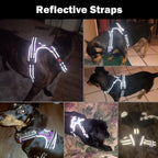PHOEPET No Pull Dog Harness Medium Reflective Front Clip Vest with Handle