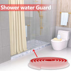 New Collapsible Shower Threshold Water Dam, Self Adhesive Silicone Waterproof Barrier Bathroom and Kitchen Water Strip Dam Shower Guard for Dry And Wet Separation Caulk Seal Strip Edge Trim(TM)