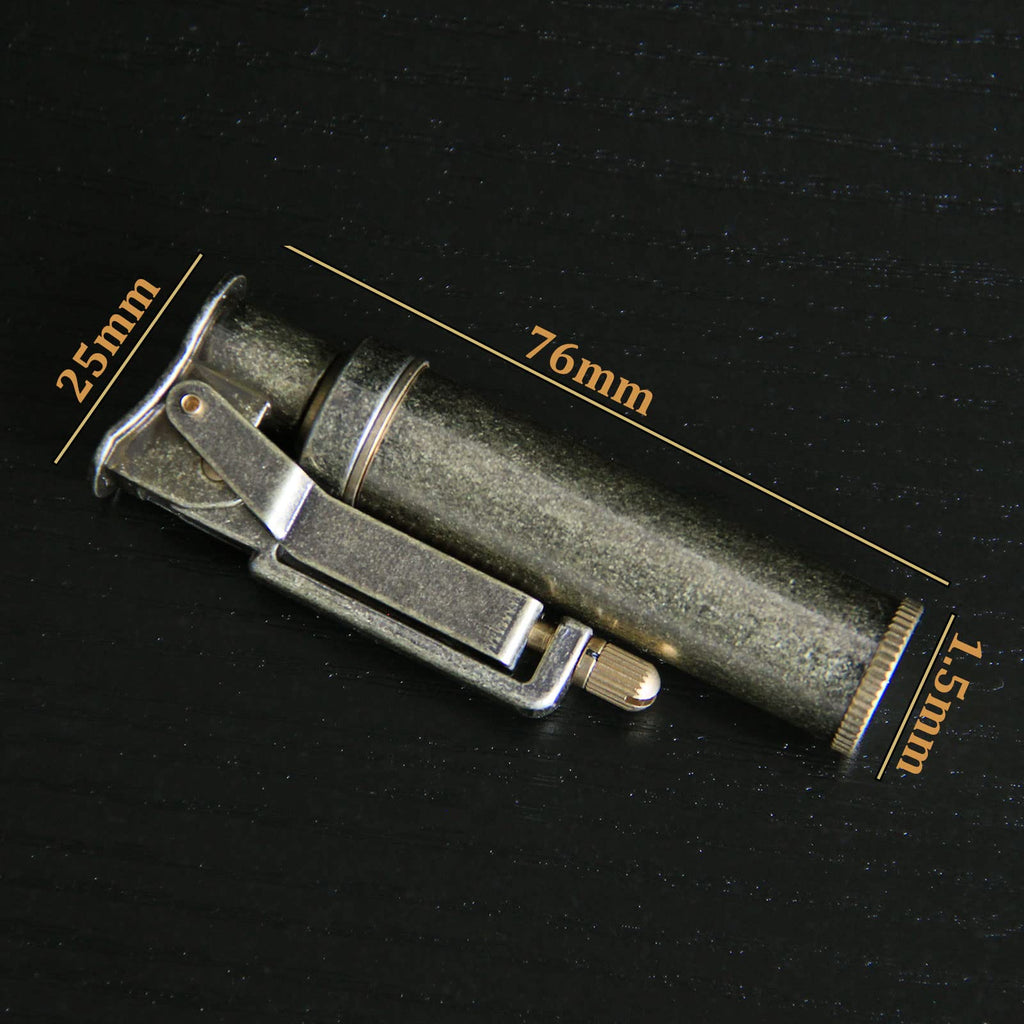 SCGHBK Kerosene Trench Lighter Vintage Metal Portable Refillable Lighter Bronze