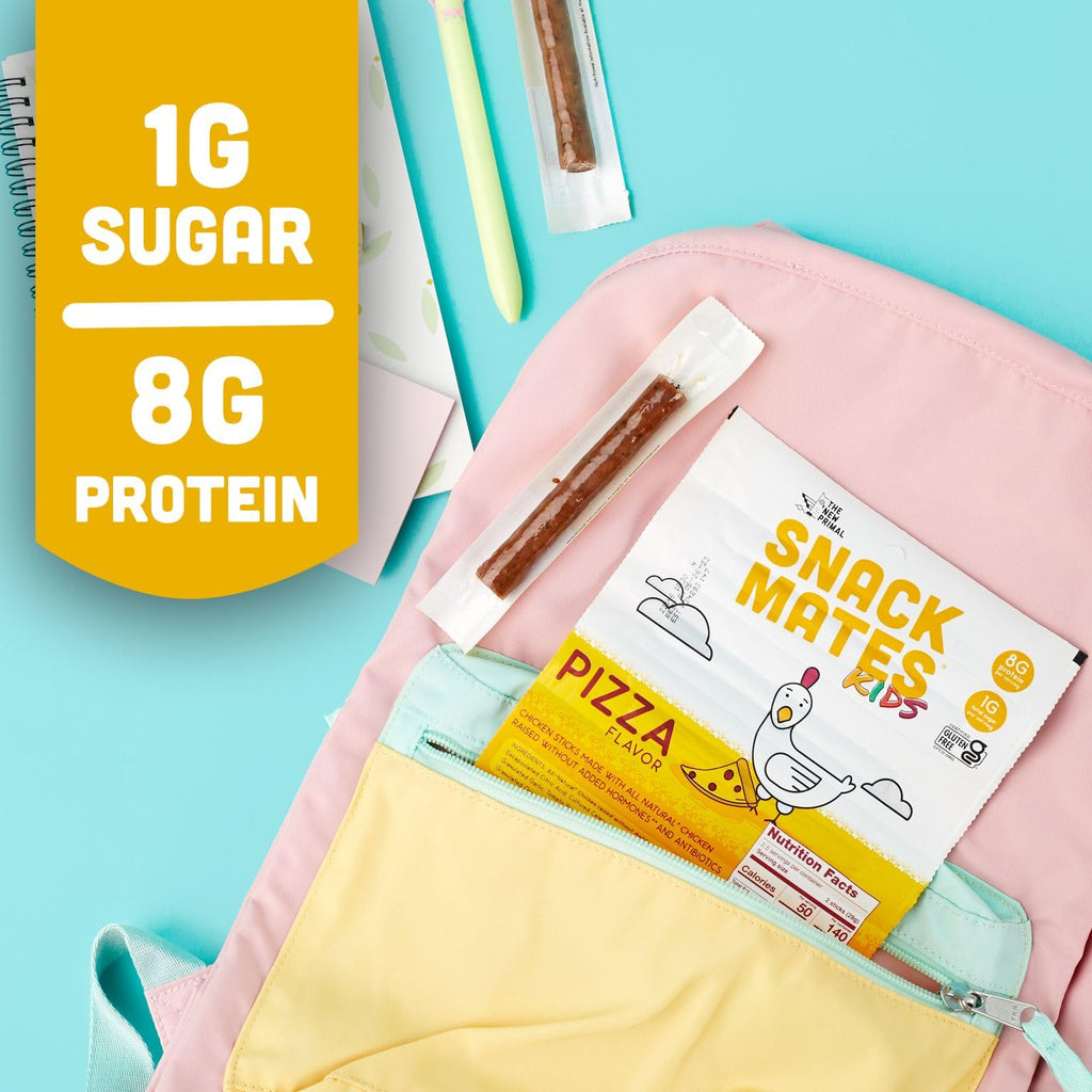Snack Mates by New Primal Sampler Four Flavor Pack, Mini Meat Sticks, High Protein and Low Sugar Kids Snack, Gluten Free, Soy Free, Paleo, Lunchbox Friendly, 20 Count