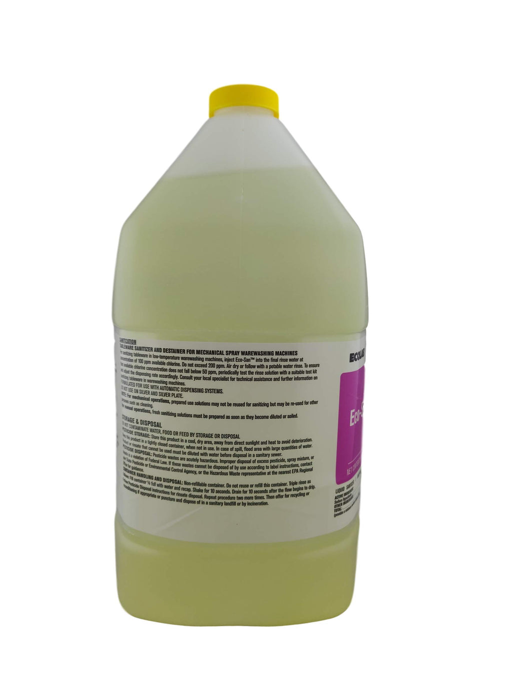 Ecolab Eco-San Commercial-Stregth Sanitizer, 1 Gallon Bottle, Ultra Concentrated, Chlorinated Liquid Sanitizer Great for Use in Multiple Applications