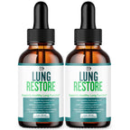 (2 Pack) Lung Restore Drops, Official LungRestore Liquid Supplement Drops with All Natural Ingredients, Lung Restore Advanced Lungs Wellness Support with Premium Vitamins for Women & Men (60 Servings)