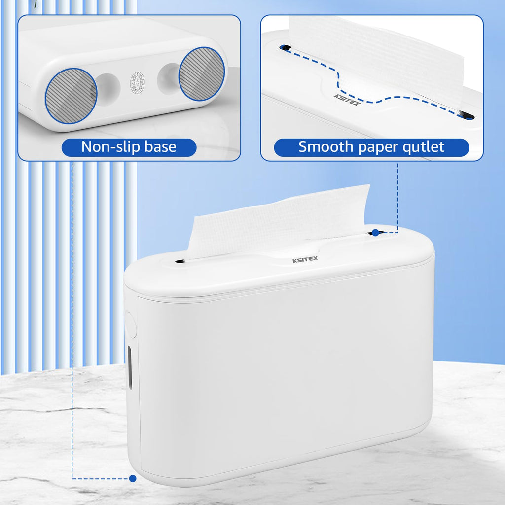 KSITEX Countertop Paper Towel Holder Dispenser,White-M