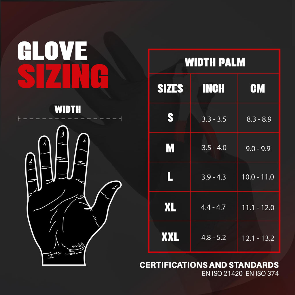 GRIPXX Herkules Grip Heavy Duty 8Mil Black Nitrile Gloves,3D Raised Diamond Texture-Latex & Powder-Free-Industrial, Mechanic (100, X-Large)