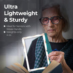 MAGNIPROS Patented 5X Large LED Page Magnifier for Reading | Eye Caring 3 Color Light Modes & Anti-Glare Lens to Reduce Eye Strain-Perfect for Small Prints, Aging Eyes, Low Vision and Seniors