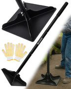 GARDMATE Steel Tamper Tool, 8''x8'' Heavy Duty Hand Tamper for Soil Compaction, 48" Adjustable Handle with Non-Slip Grip, Ground Dirt Tamper for Landscaping, Patio, Asphalt Repair with Gloves