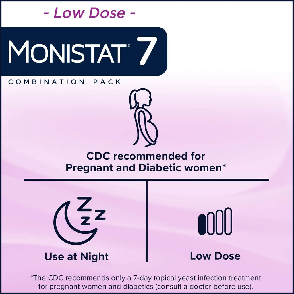 Monistat 7-Day Yeast Infection Treatment for Women, Miconazole Cream (45g Tube) with 7 Disposable Applicators & External Itch Relief Anti-Itch Cream (9g Tube) Combo Pack