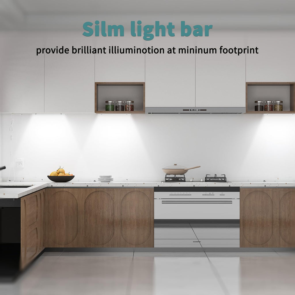 ASOKO Under Cabinet Lighting, 4500K Daylight, 3 Pack 12 inch Linkable