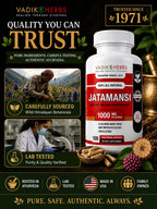 Vadik Herbs Jatamansi Capsules 1000mg | Organic Jatamansi Root (Nardostachys jatamansi) | Ayurvedic Herb for Calm, Clarity & Restful Sleep | 100 Vegetarian Capsules | Non-GMO | Trusted Since 1971