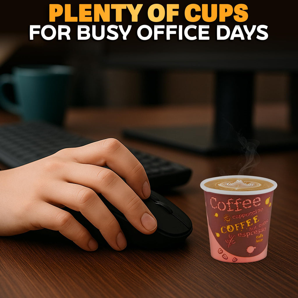 Reluen 200 Pack 3 Oz Disposable Espresso Cups, Paper Cups for Hot Drinks
