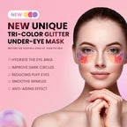 AILEORY Under Eye Patches (36 Pairs) - Tri-color Glitter Eye Gel Pads for Dark Circles, Puffy Eyes, Under eye Bags, Wrinkles | Natural Collagen Under Eye Mask Patches, Gel Under Eye Patches