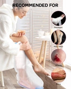 DNEOUXI Waterproof Cast Covers for Shower Leg Adult with Non-Slip Bottom, Watertight Leg Cast Protector Cast Bag for Shower Knee Shank Foot Ankle Surgery Dressing Wound, Reusable