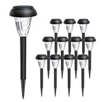 GIGALUMI 12 Pack Solar Light Outdoor Waterproof, Warm White Pathway Lights Solar Powered, Landscape Lighting, Garden Lights for Decor, Patio, Garden, Yard, Pathways, Walkway