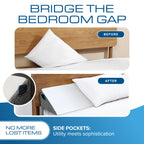 Kolbs Full Size Bed Wedge Pillow for Headboard | Modern Stylish Pillow to Fill Gap Between Headboard and Mattress | Bed Gap Filler Full