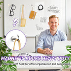 200 Pack Magnetic Hooks for 2026 Cruise Cabins Beach Vacation 30lbs+ Heavy Duty Magnet with Hook Metal Magnetic Hooks for Kitchen Fridge Grills Hanging Magnet Hooks for Classroom Locker Whiteboard