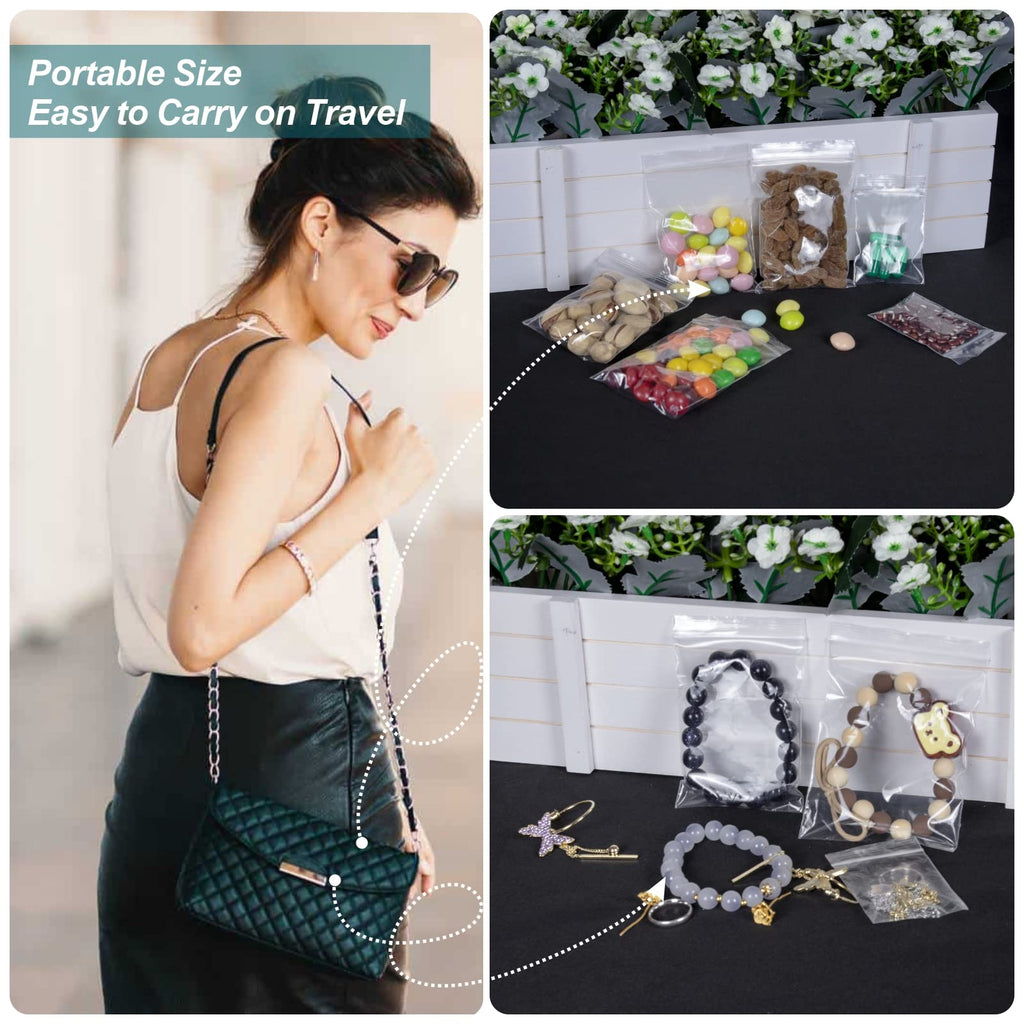 500 Pcs Small Plastic Bags, Mini Baggies, Jewelry Bag Clear Plastic