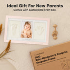 KeaBabies Baby Hand and Footprint Kit, Clay Keepsake Frame (Petal Pink)