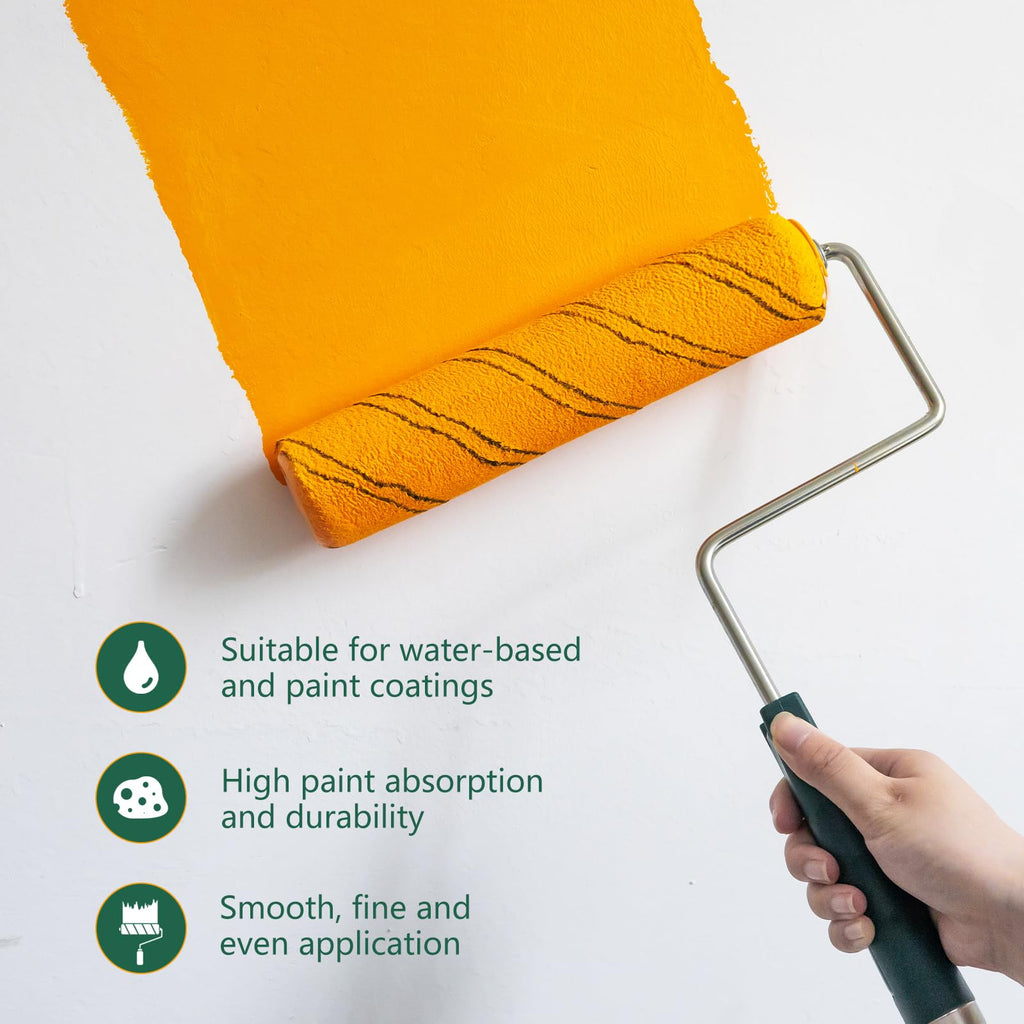 CoatPro Twools Paint Roller, 20 Pack Microfiber Paint Roller Covers 9 Inch, Large 9 Inch Paint Rollers for Painting Walls, Covers for Paint Roller Kit