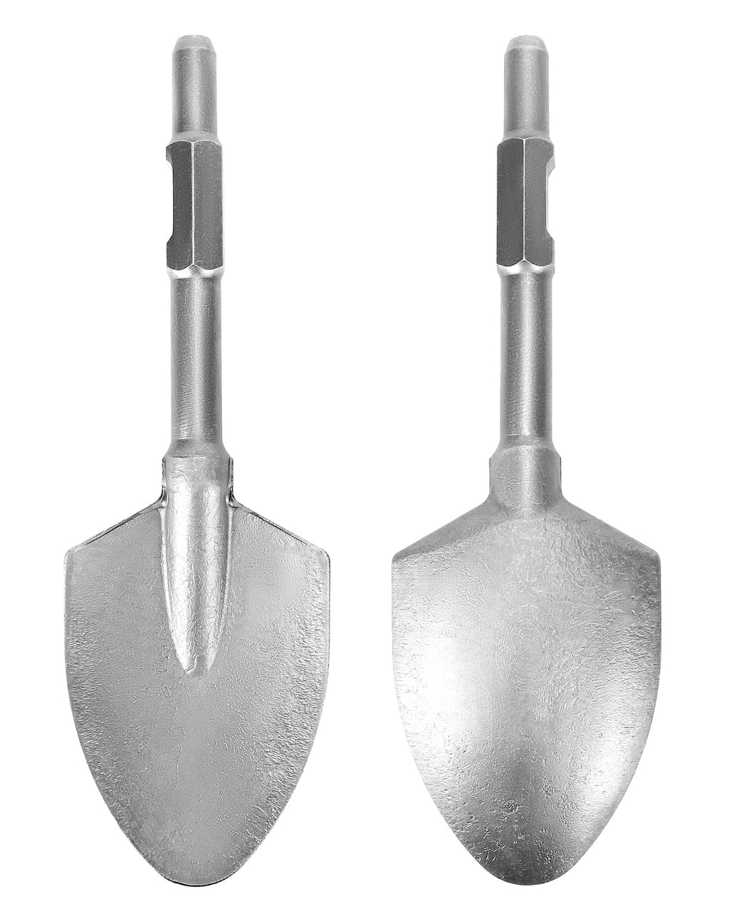 QWORK 17.3 Inch 15/16" Hex Shank Alloy Steel Scoop Shovel Bit – Fits Hex Jack Hammers for Soil, Clay & Frozen Ground Work