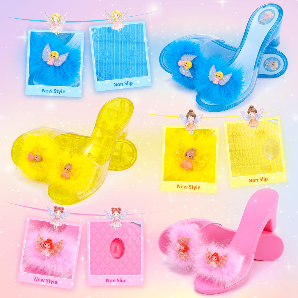 Princess Dress Up Shoes for Girls, Princess Toy Gift Set, Ages 3-6