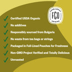 FGO Organic Dandelion Root Loose Tea, Cut and Sifted, Caffeine Free, 16oz Bulk Resealable Bag, Packaging May Vary (Pack of 1)