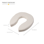 DMI Raised Toilet Seat Cushion and Cover to Add Extra Padding the while Relieving Pressure, Tear Resistant, FSA & HSA Eligible, 2 Inch Pad, White